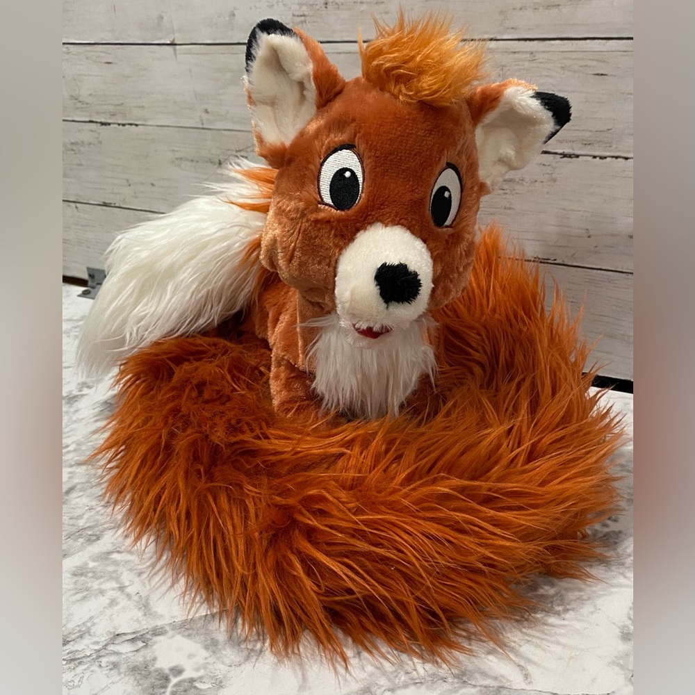 TODD Fox & The Hound 12” Plush 42” Long Tail Boa Disney Parks Disneyland Stuffed